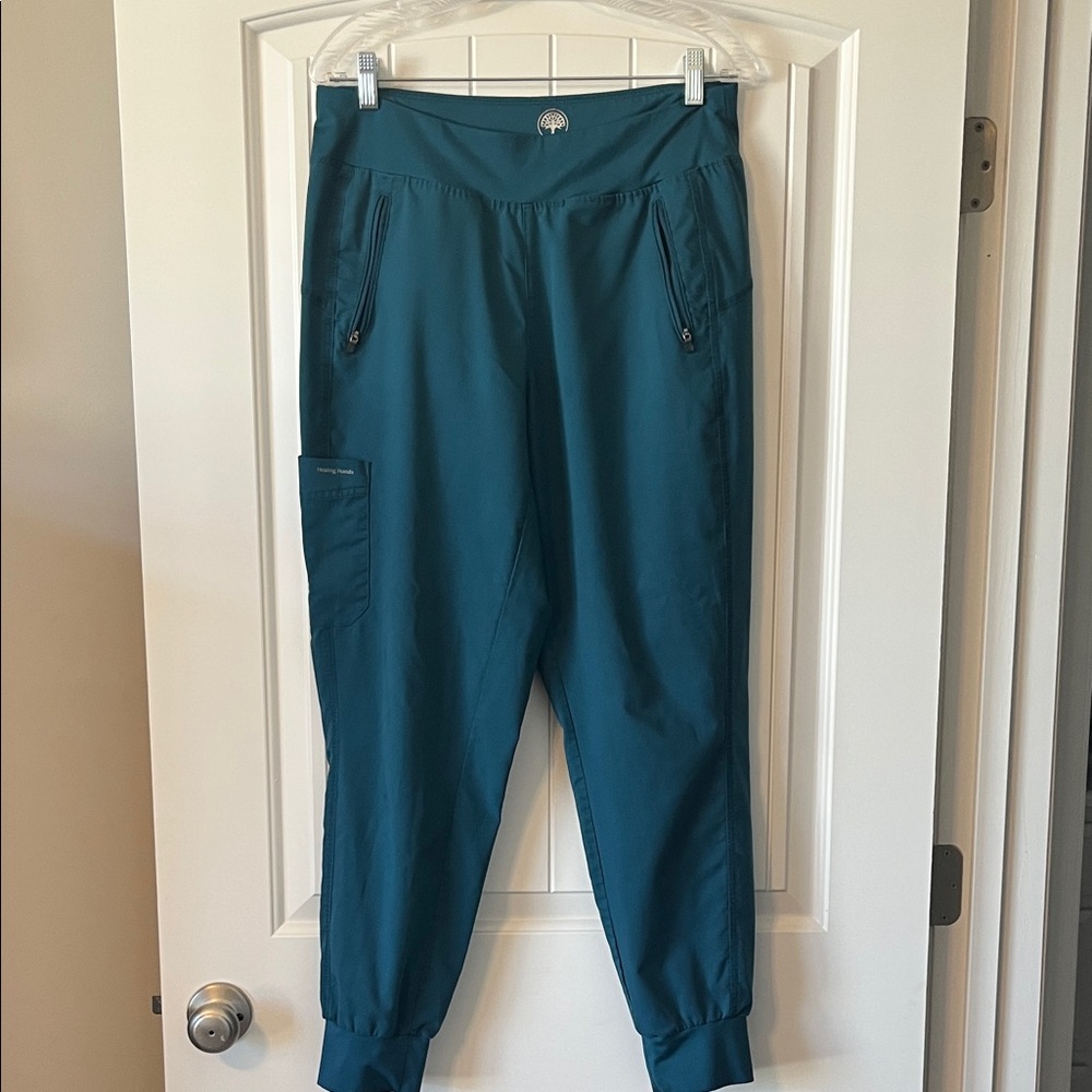 Healing Hands Teal Track Pants
